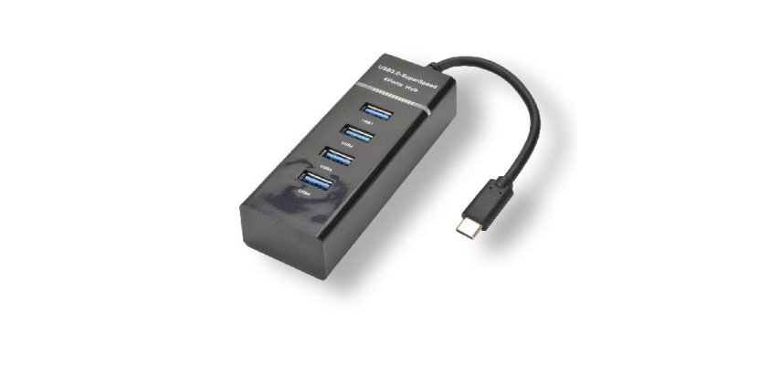 MCL USB3C-H114 hub & concentrateur USB 3.2 Gen 1 (3.1 Gen 1) Type-C 5000 Mbit/s Noir