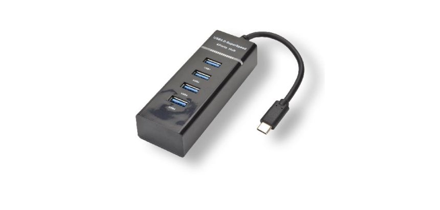 MCL USB3C-H114 hub & concentrateur USB 3.2 Gen 1 (3.1 Gen 1) Type-C 5000 Mbit/s Noir