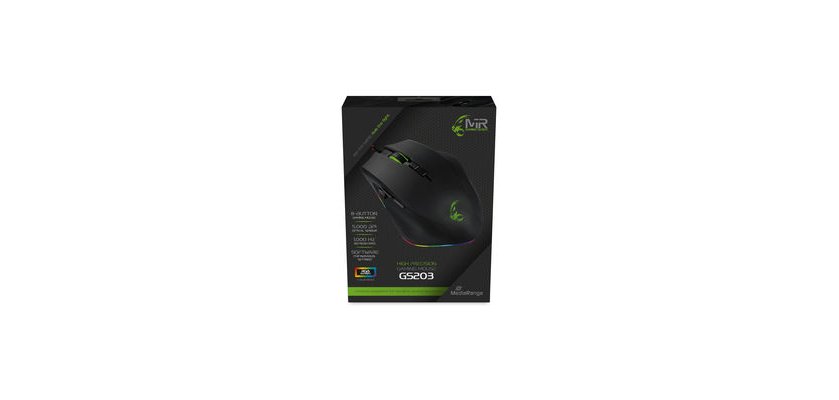 MediaRange MRGS203 souris Gaming Droitier USB Type-A Optique 5000 DPI