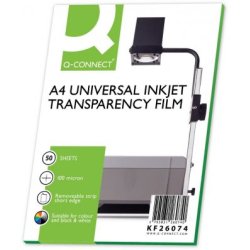 Transparent q-connect économique ohp imprimante jet encre format a4 bande détachable boîte 50 unités