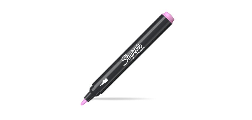 Marqueur sharpie creatif pointe ogive trait 2,5mm      encre acrylique coloris rose