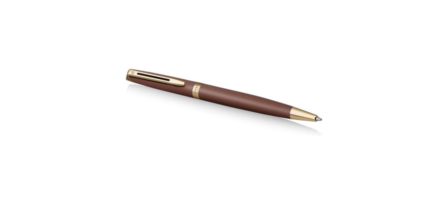 Stylo-bille waterman hemisphere metallic           retractable clip pointe       moyenne encre bleue coloris