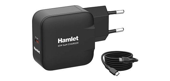 Hamlet XPDG-65WC20 mobile device charger Universal Black AC Fast charging Indoor