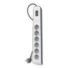 Belkin BSV603ca2m Noir, Blanc 6 sortie(s) CA 2 m