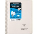 Carnet dessin/croquis Koverbook reliure intégrale enveloppante A5 100 pages papier blanc 125 g couverture polypropylène transparent - Assortis
