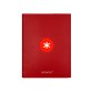 Classeur antartik 4 anneaux ronds 25mm a4 carton remborde coloris framboise