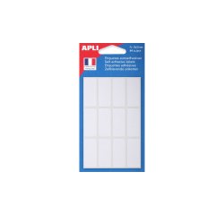 Etiquette multi-usage 15 x 35 mm blanc - Pochette de 84