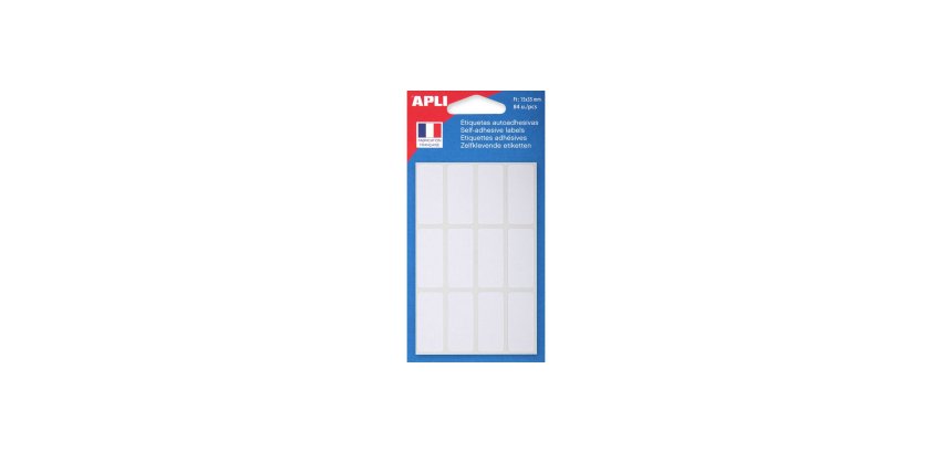 Etiquette multi-usage 15 x 35 mm blanc - Pochette de 84