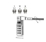 DICOTA D32128 câble antivol Noir, Acier 2 m