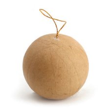 Suspension boule grane creative carton noel 6,5cm or