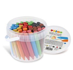 Pastelli a cera Jumbo - Ø 13 mm x 85 mm - 12 colori assortiti - Primo - conf. 48 pezzi