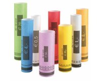 Rouleaux papier safescan pour pieces de 0,01 a 2¤ coloris   assortis lot 80 unites
