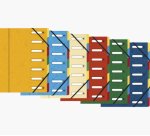 Trieur HARMONIKA® à fenêtres avec élastiques Véritable carte lustrée 7 compartiments