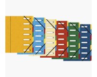 Trieur HARMONIKA® à fenêtres avec élastiques Véritable carte lustrée 7 compartiments