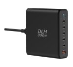 DLH DY-AI5510 chargeur d'appareils mobiles Universel, Ordinateur portable, Tablette, Smartphone Noir Charge rapide Intérieure
