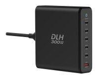 DLH DY-AI5510 chargeur d'appareils mobiles Universel, Ordinateur portable, Tablette, Smartphone Noir Charge rapide Intérieure