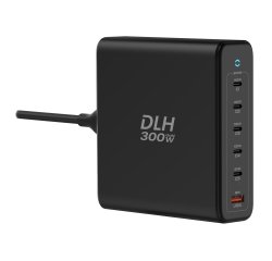 DLH DY-AI5510 chargeur d'appareils mobiles Universel, Ordinateur portable, Tablette, Smartphone Noir Charge rapide Intérieure
