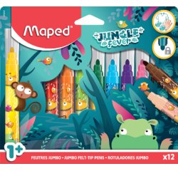 Feutre JUNGLE fever JUMBO, étui en carton de 12