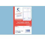 Manifold entrepreneur autocopiant factures / Devis format 210x140mm. 50 feuillets dupli