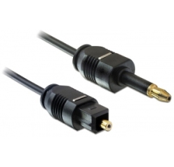 DeLOCK 1m Toslink câble audio Mini-TOSLINK Noir
