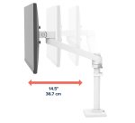 Ergotron NX Series NX MONITOR ARM WHITE 86,4 cm (34") Escritorio Negro, Blanco