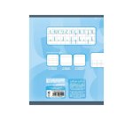 Cahier Travaux Pratiques Écriture piqué 8000 CARTE 17x22 cm 32 pages double ligne 3 mm + interligne verticale/uni 90 g - Bleu