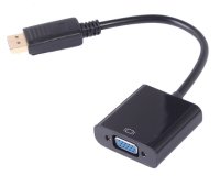 Uniformatic 0.2m DisplayPort - VGA m/f 0,2 m VGA (D-Sub) Noir