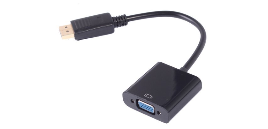 Uniformatic 0.2m DisplayPort - VGA m/f 0,2 m VGA (D-Sub) Noir