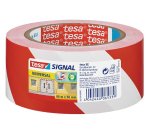 Ruban adhésif Signal Universal Rouge et Blanc, polypropylène, pour marquage, 52 microns, 66 m x 50mm