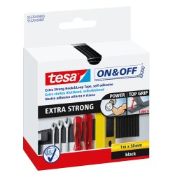 TESA 55229-00000-02 hook/loop fastener Black 1 pc(s)