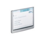 Plaque murale durable click sign a6 paysage cadre profilé plastique haute qualité 14,9x10,5cm coloris gris graphite