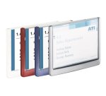 Plaque murale durable click sign a6 paysage cadre profilé plastique haute qualité 14,9x10,5cm coloris gris graphite
