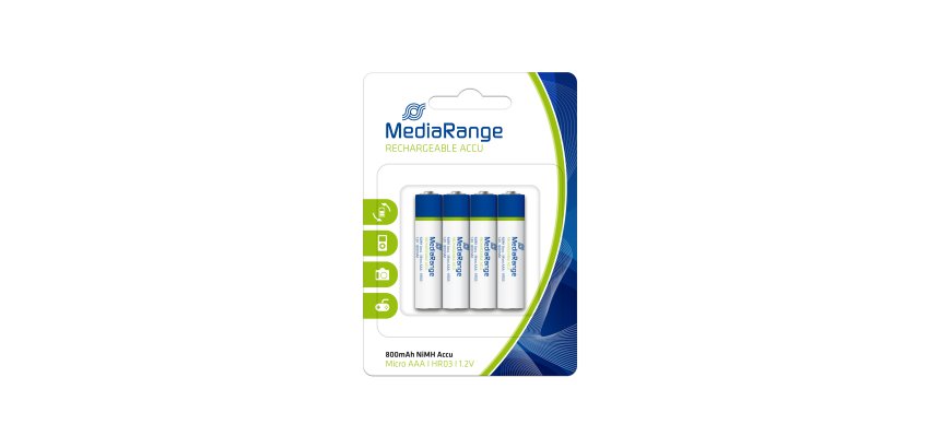 Pile mediarange alcaline aaa rechargeable blister 4 unités