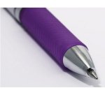 Roller pentel energel retractable rechargeable      pointe metal fine 0,7mm clip  metal coloris violet
