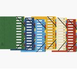 Trieur HARMONIKA® à fenêtres avec élastiques véritable carte lustrée 12 compartiments