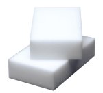 Paquet de 12 Gommes nettoyantes en résine de mélamine Miraclean - Dim. L10 x H2,8 x P6 cm Blanc