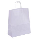 Sac kraft blanc apli 25x11x31cm paquet 50 unités