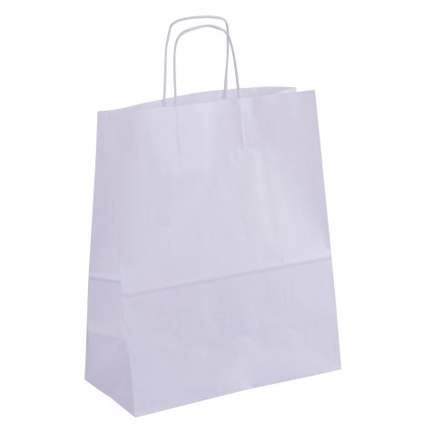Sac kraft blanc apli 25x11x31cm paquet 50 unités
