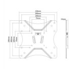 LINK Staffa A Muro Fissa Ultrasottile Per Tv 23-42" Fino A Vesa 200X200