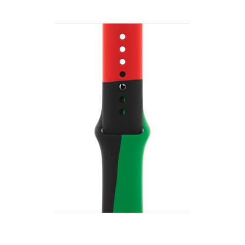 Apple MUQ73ZM/A accessoire intelligent à porter sur soi Bande Noir, Vert, Rouge Fluoroélastomère