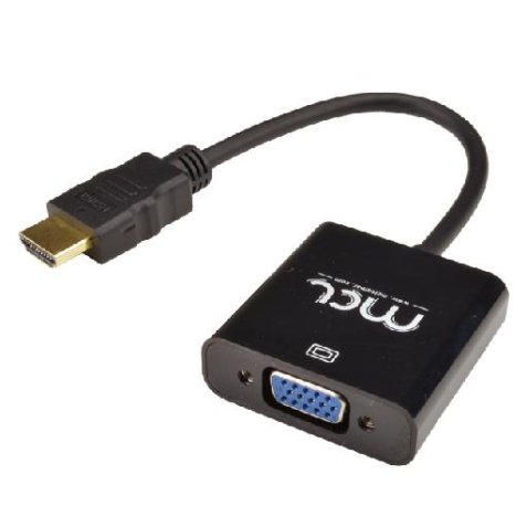 MCL CG-287C câble vidéo et adaptateur HDMI Type A (Standard) VGA (D-Sub) + 3,5 mm Noir