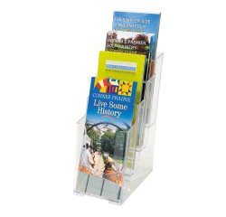 Porte-brochures, 1/3 A4 portrait, 4 compartiments