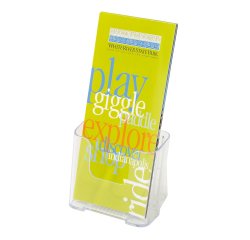 Porte-brochures, incliné, 1/3 A4 portrait