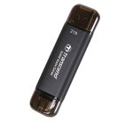 Transcend TS2TESD310C lecteur à circuits intégrés externe 2 To USB Type-A vers USB Type-C 3.2 Gen 2 (3.1 Gen 2) Noir