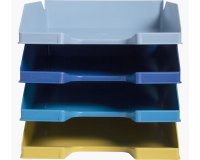 Set de 4 corbeilles-à-courrier Combo Midi Bee Blue - Couleurs assorties