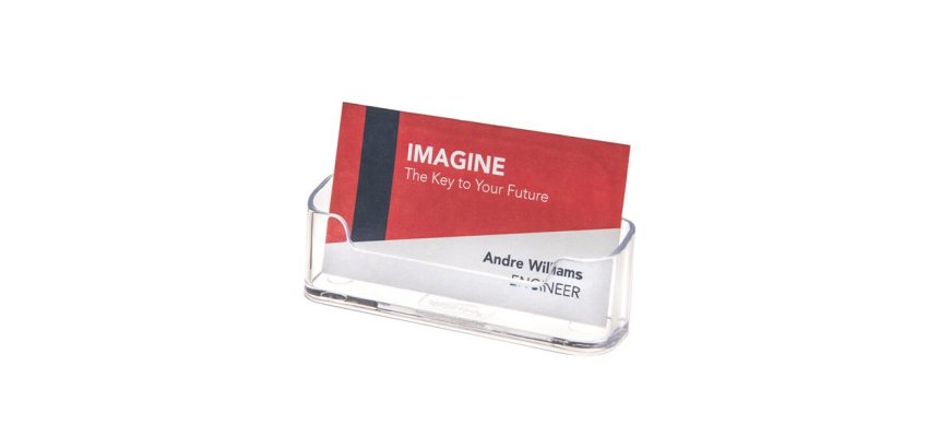 Porte-cartes visite standard transparent 9.5x4.8x3.8cm