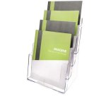 Porte-brochures, A4 portrait, 4 compartiments