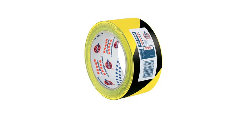 EUROCEL 1000000398 nastro adesivo Adatto per uso interno 66 m Cloruro di polivinile (PVC) Nero/giallo