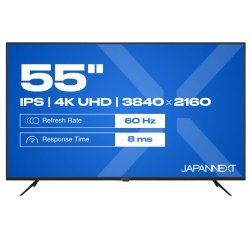JAPANNEXT JN-IPS550UHD60F écran plat de PC 139,7 cm (55") 3840 x 2160 pixels 4K Ultra HD LCD Noir