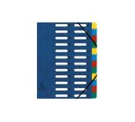 Trieur HARMONIKA® à fenêtres avec élastiques véritable carte lustrée 24 compartiments